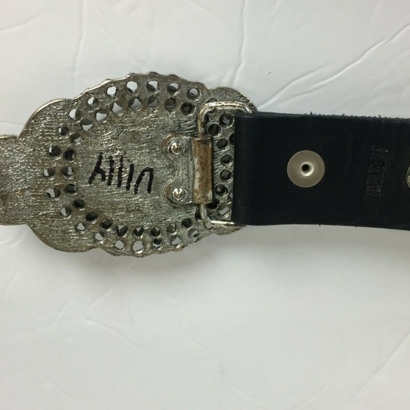 Black Women\'s Sequin Leather  Belt  6194 Size 34 main image 18